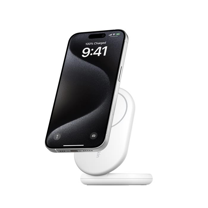 Belkin BOOST CHARGE™ Qi2 15W Magnetický nabíjecí stojan, skládací, bílá