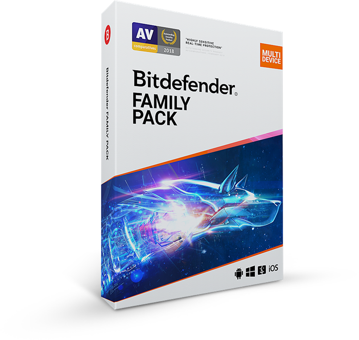 Bitdefender Family pack pro domácnost (15 zařízení) na 1 rok