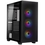 BitFenix skříň Flow ARGB/ ATX / 4x120mm ARGB fan / 2xUSB 3.0  / tvrzené sklo / černá