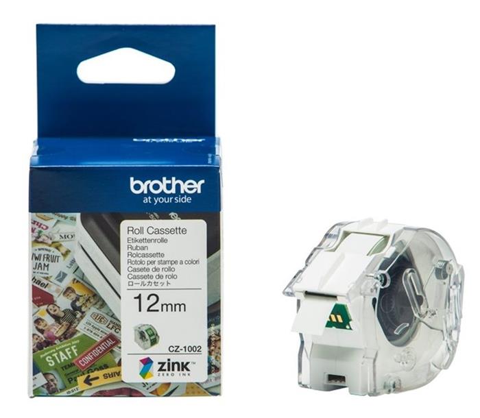 Brother - CZ1002 papírová páska (plnobarevná, bez inkoustová, šíře 12 mm), délka 5m