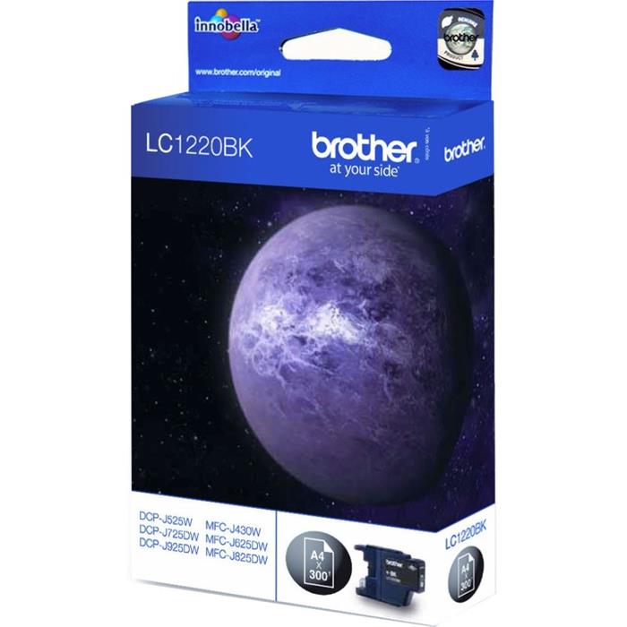 Brother LC-1220BK, inkoustová cartridge, 300 stran, černá