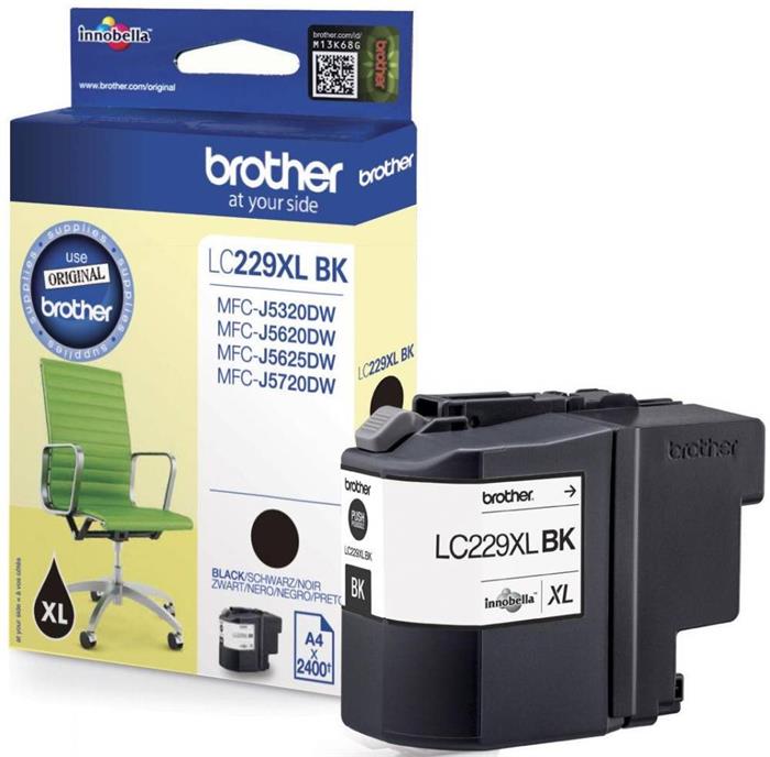 Brother LC-229XL, černá inkoustová cartridge, 2400 stran