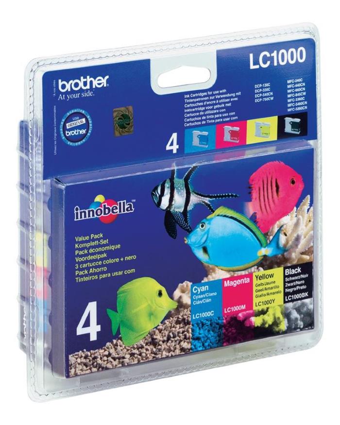 Brother Value pack (1xLC1000BK, 1xLC1000Y, 1xLC1000M, 1xLC1000C)