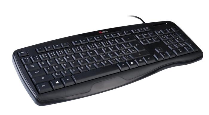 C-TECH KB-107, klávesnice, USB, černá, CZ