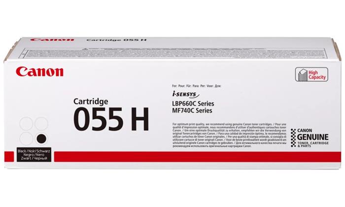 Canon originální toner CRG-055HBk (černý, 7600str.) pro Canon MF742Cdw, MF744Cdw, MF746Cx, LBP663Cdw, LBP664Cx/K/