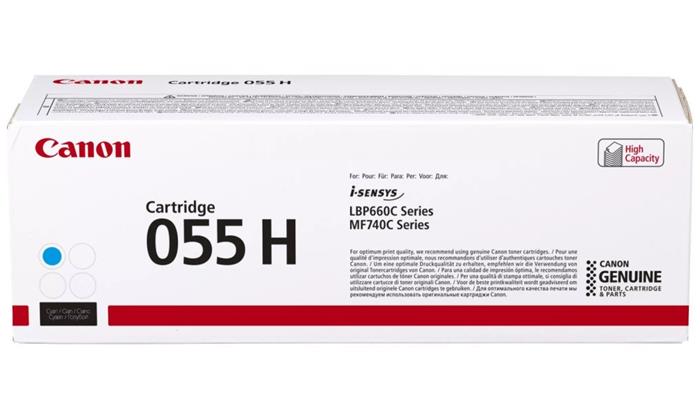 Canon originální toner CRG-055HC (azurový, 5900str.) pro Canon MF742Cdw, MF744Cdw, MF746Cx, LBP663Cdw, LBP664Cx/K/