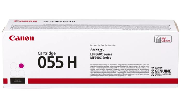 Canon originální toner CRG-055HM (purpurový, 5900str.) pro Canon MF742Cdw, MF744Cdw, MF746Cx, LBP663Cdw, LBP664Cx/K/