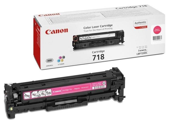 Canon originální toner CRG-718M/ LBP-7200/ 7660/ 7680/ MF-80x0/ MF724/ 2900 stran/K/ purpurový