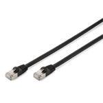 CAT 6 S-FTP outdoor patch cable, Cu, PE, AWG 27/7, length 10 m, black sheath color