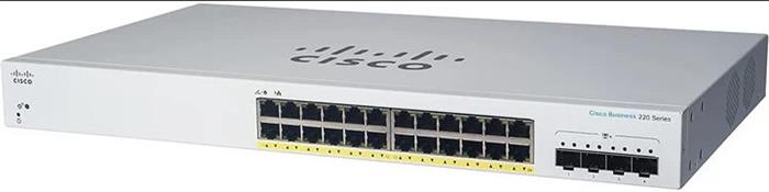 Cisco CBS220 Smart 24-port GE, Full PoE, 4x10G SFP+