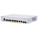 Cisco CBS250-8FP-E-2G-EU 8-port GE Smart Switch, 8x GbE RJ-45, 2x 1G Combo, PoE+ 120W, Ext PS