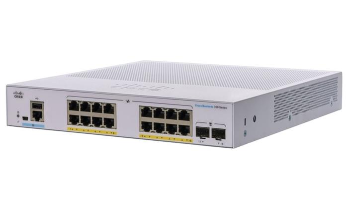 Cisco CBS350-16FP-2G-EU 16-port GE Managed Switch, Full PoE, 2x1G SFP