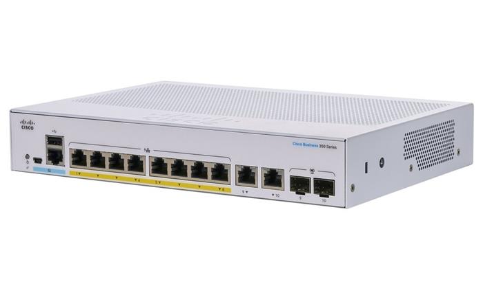 Cisco CBS350-8FP-2G-EU 8-port GE Managed Switch, Full PoE, 2x1G Combo