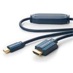Clicktronic DisplayPort - HDMI kabel, miniDP(M) -> HDMI A(M), 3m