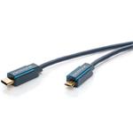 ClickTronic HQ OFC Kabel USB 3.1 konektor C/male - USB 2.0  Micro-B/male, modrý, 50cm