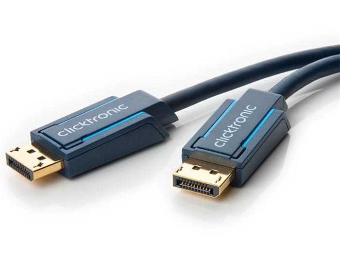 ClickTronic kabel DisplayPort 1.2, zlacené koncovky, 7.5m