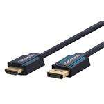 ClickTronic kabel DisplayPort - HDMI, 4K@60Hz, zlacené konektory, 1m