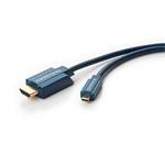 ClickTronic OFC HDMI kabel s Ethernetem, HDMI A(M) - microHDMI D(M), 1m