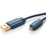 ClickTronic propojovací USB 2.0 kabel, A-B micro, zlacené konektory, 1m