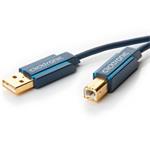 ClickTronic propojovací USB 2.0 kabel, A-B, zlacené konektory, 1.8m