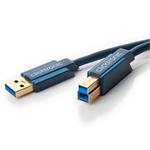 ClickTronic propojovací USB 3.0 kabel, A-B, zlacené konektory, 0.5m