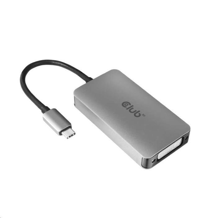 Club3D Adaptér aktivní USB-C na DVI-I Dual Link, HDCP