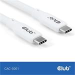 Club3D Kabel USB-C 3.2, 20Gbps, 4K60Hz, PD 240W, 2m, bílá