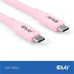 Club3D Kabel USB-C 3.2, 20Gbps, 4K60Hz, PD 240W, 2m, růžová