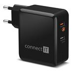CONNECT IT Quick Charge 3.0 nabíjecí adaptér 2x USB (3,4A), černý