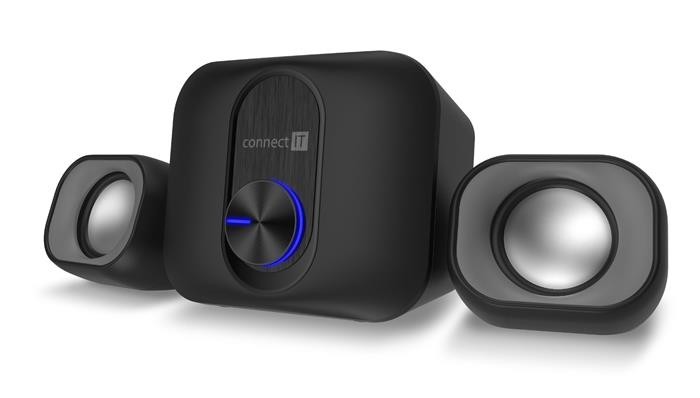 CONNECT IT Rumble PRO PC reproduktory 2.1,11W, 3,5mm jack + USB napájení, ČERNÉ