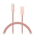 CONNECT IT Wirez Steel Knight USB-C -> USB-A, metallic rose-gold, 1m