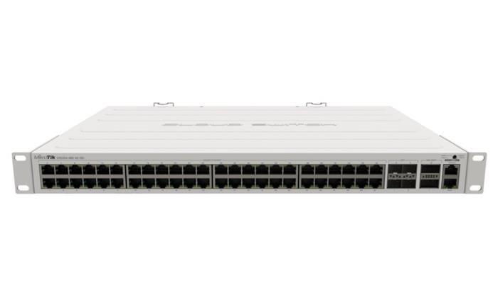 CRS354-48G-4S+2Q+RM 650MHz CPU, 64MB, 48x Gbps LAN, 4x 10 Gbps SFP+, 2x 40 Gbps QSFP+, 2x PSU,1U, L5