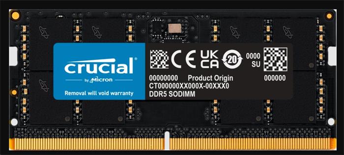 Crucial 32GB DDR5 4800MHz CL40 SO-DIMM