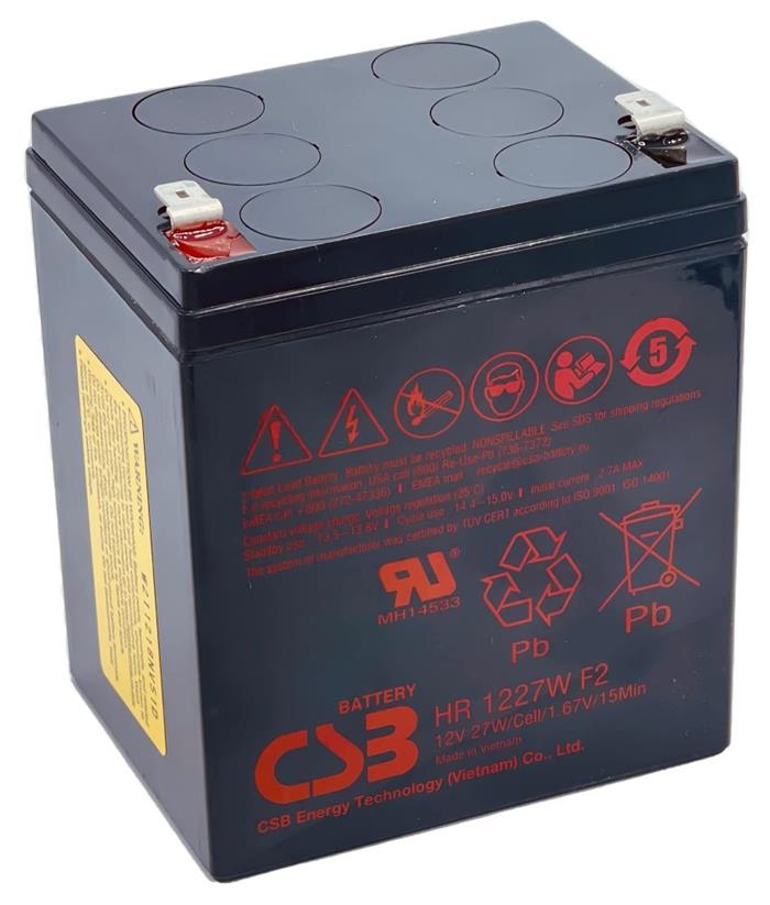 CSB Pb záložní akumulátor HR1227W F2, 12V, 6,5Ah