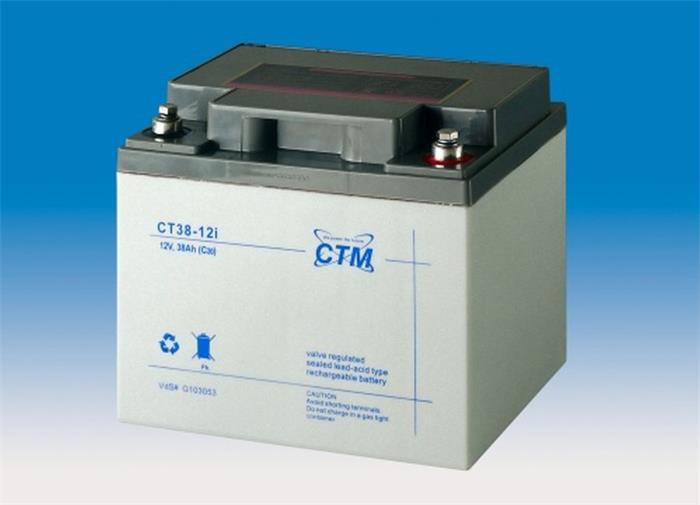 CTM 12-38 (12V; 38Ah; závit M6; životnost 5let)