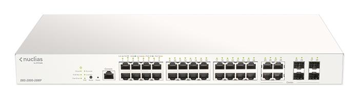 D-Link DBS-2000-28MP 28xGb PoE+ Nuclias Smart Managed Switch 4x1G Combo Ports,370W (With 1 Year Lic)