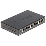 D-Link DGS-108/E, 8-portový gigabitový switch, kovový