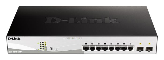 D-Link DGS-1210-10MP 10 Gbit PoE Smart, 8xGbE PoE+ 130W