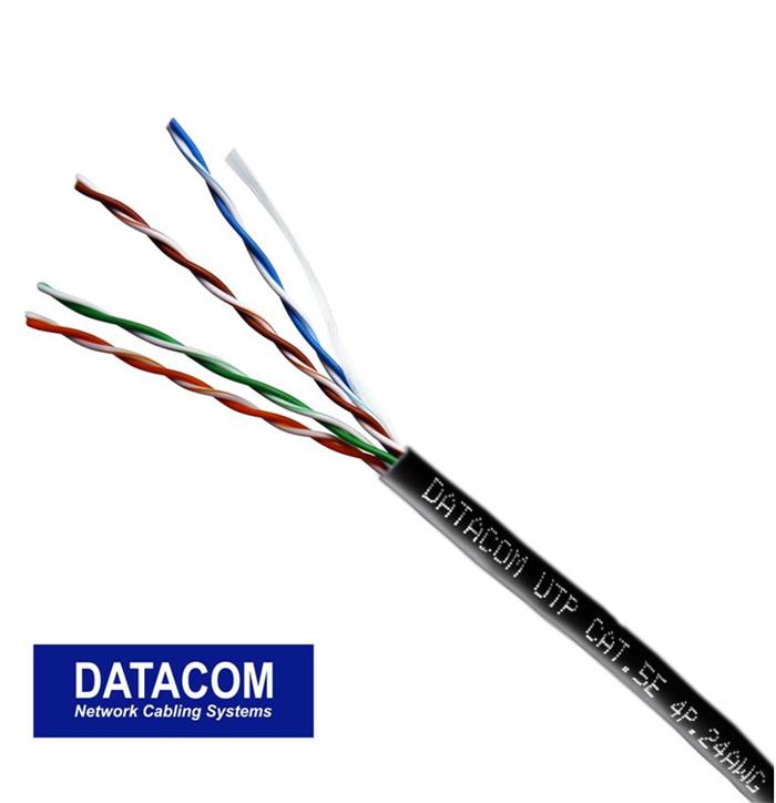 DATACOM OUTDOOR UTP drát CAT5E PE,Fca 100m černý