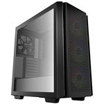 DEEPCOOL CG560, mid tower skříň, 2x USB 3.0, průhled, 3x 120mm aRGB fan, černá