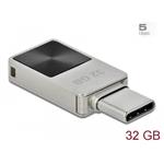 Delock 32GB USB 3.0 flash disk, USB-C, kovový