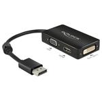 Delock Adaptér Displayport 1.1 samec > VGA / HDMI / DVI samice pasivní černý