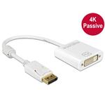 Delock adaptér Displayport 1.2 samec > DVI samice 4K pasivní bílý