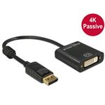 Delock adaptér Displayport 1.2 samec > DVI samice 4K pasivní černý