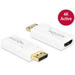 Delock Adaptér Displayport 1.2 samec > HDMI samice 4K aktivní bílá