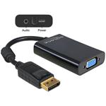 Delock Adaptér Displayport samec > VGA 15 pin samice + Audio + napájení