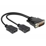 Delock adaptér DMS-59 samec> 2 x HDMI samice 20 cm 