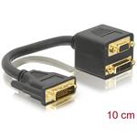 Delock Adaptér DVI-I (Dual Link) samec na DVI-I (Dual Link) a VGA samice