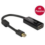 Delock Adaptér mini Displayport 1.2 samec > HDMI samice 4K pasivní černý