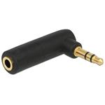 Delock audio adaptér stereo jack 3,5 mm 3 pin samec na samici pravoúhlou